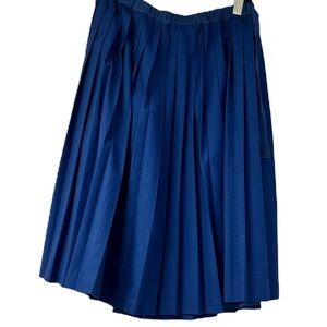 Petit Clair Girls Neon Blue Pleated Midi sz 14 Skirt elastic waist aline